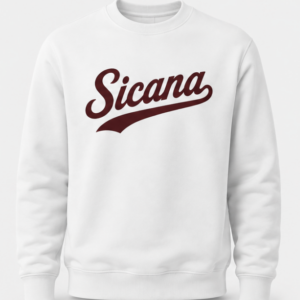 Felpa Sicana bianca senza cappuccio